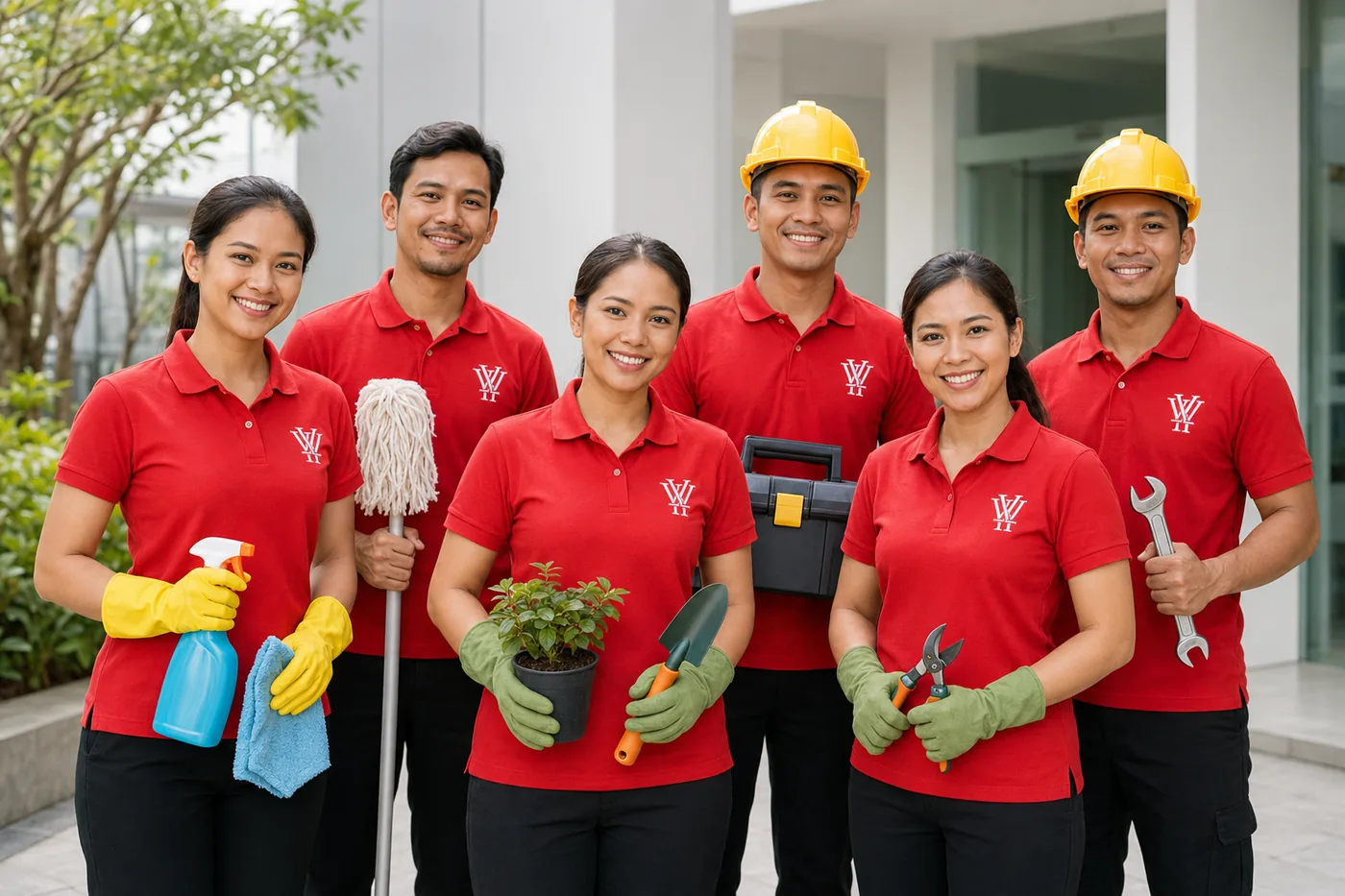 YY Goh cleaning team wiping desks and disinfecting an office in Ipoh